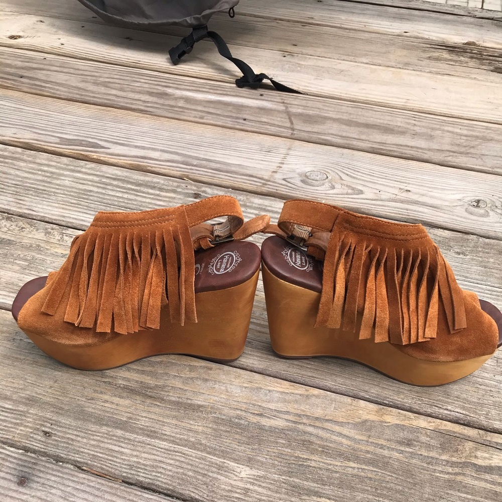 Jeffrey Campbell suede fringe Platforms